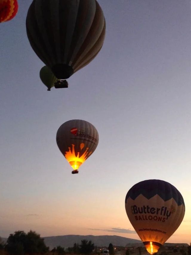 Hot air balloons in Cappadocia, Turkey.