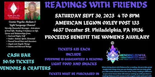 READINGS WITH FRIENDS (Philadelphia) | AMERICAN LEGION OXLEY  POST 133-