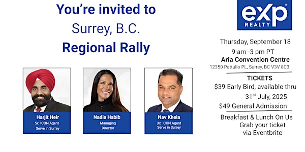 Regional Rally, Surrey BC | Aria Banquet & Convention Centre