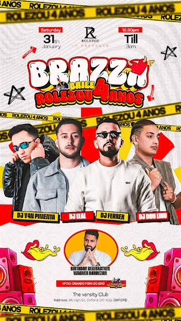 BRAZZA BAILE | ROLEZOU 4 ANOS | The Varsity Club