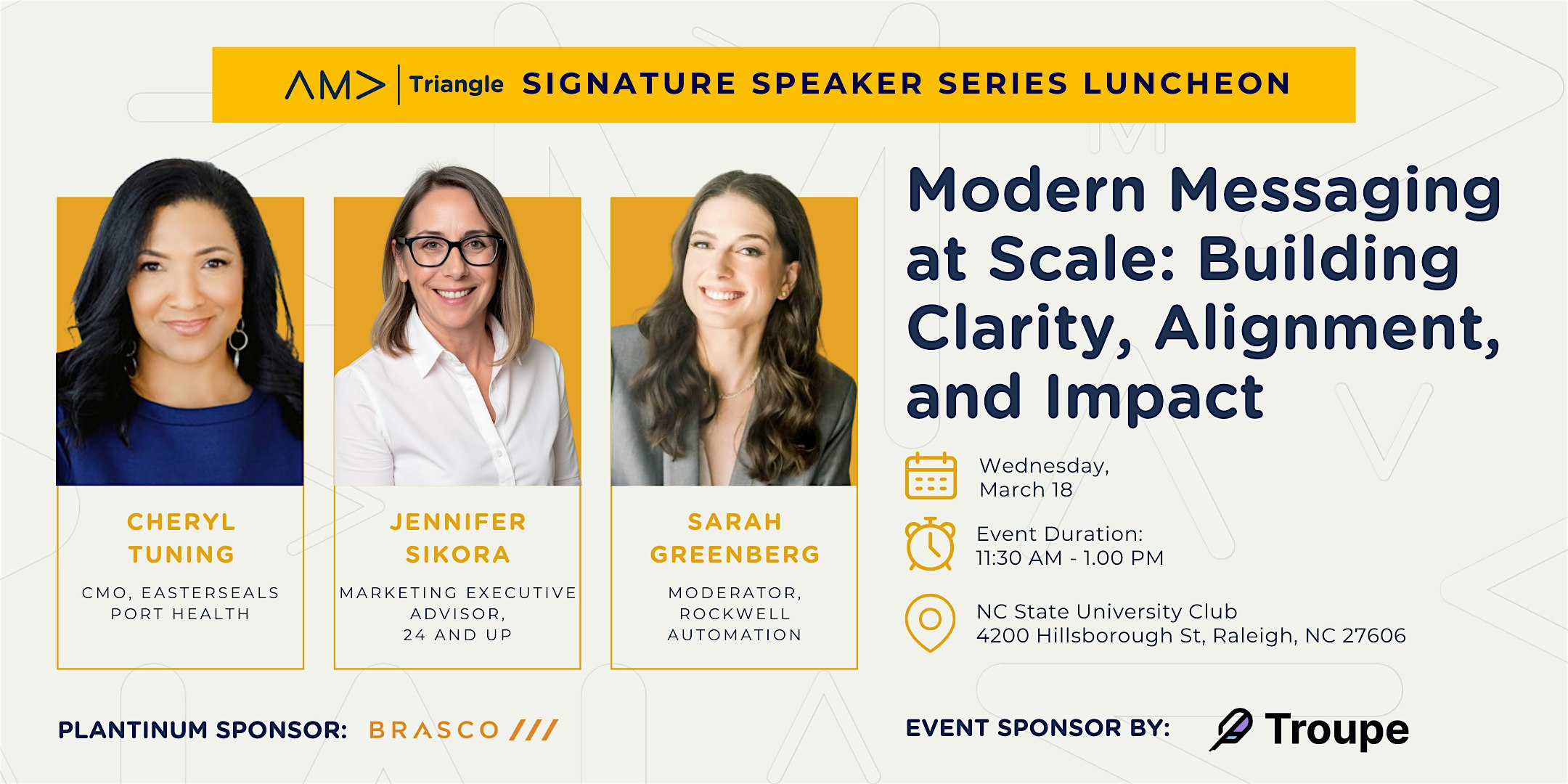 Modern Messaging at Scale: Building Clarity, Alignment, and Impact | North Carolina State University Club