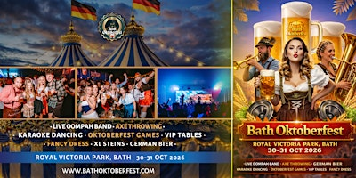 Bath Oktoberfest 2026 - Friday Evening Session | Royal Victoria Park Bath