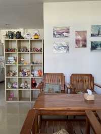 Afternoon tea in a thai style cafe