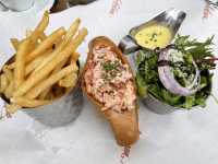 Burger and lobster