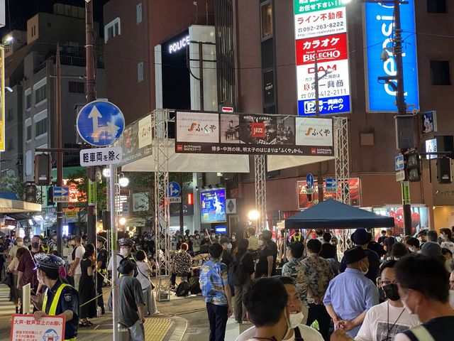 福岡中洲。秋の定番イベント『中洲jazz』(夜)