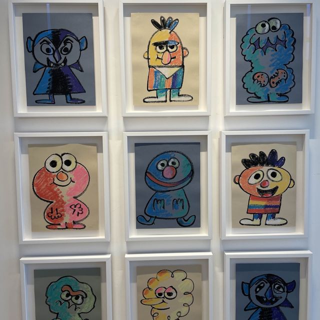 小朋友經典童話卡通芝麻街❤️油畫展覽