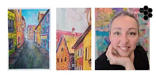 Create A Village Scene using Mixed Media Day Class | 363 Main Street Bath