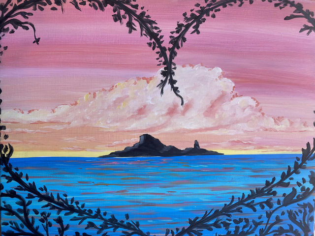 Island Love paint and sip night in Costa Mesa! Valentines celebration! | Salt & Lime Modern Taqueria