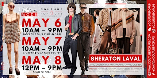La Vie en Mode - Montreal Designer Pop Up Sale | Sheraton Laval Hotel