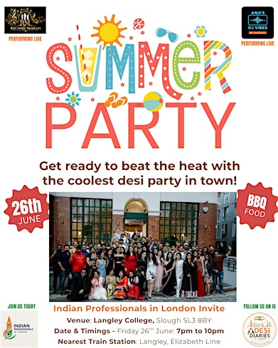 ☀️ IPL  Summer Party London 2026 | Desi Networking, Music & Socials | Slough & Langley College (Windsor Forest Colleges Group)