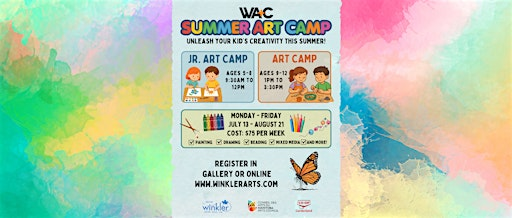 Jr. Summer Art Camp (Ages 5-8): July 13 - 17 | Winkler Arts & Culture