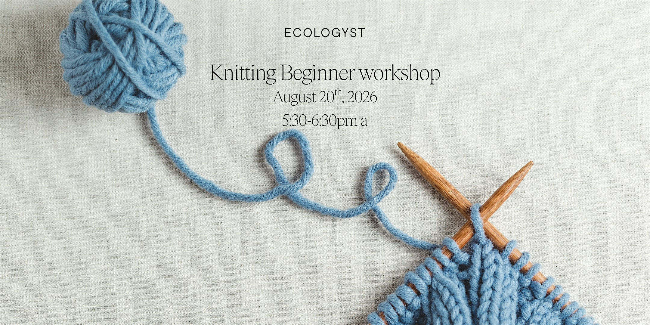 Knitting Beginner Workshop | 552 Johnson St