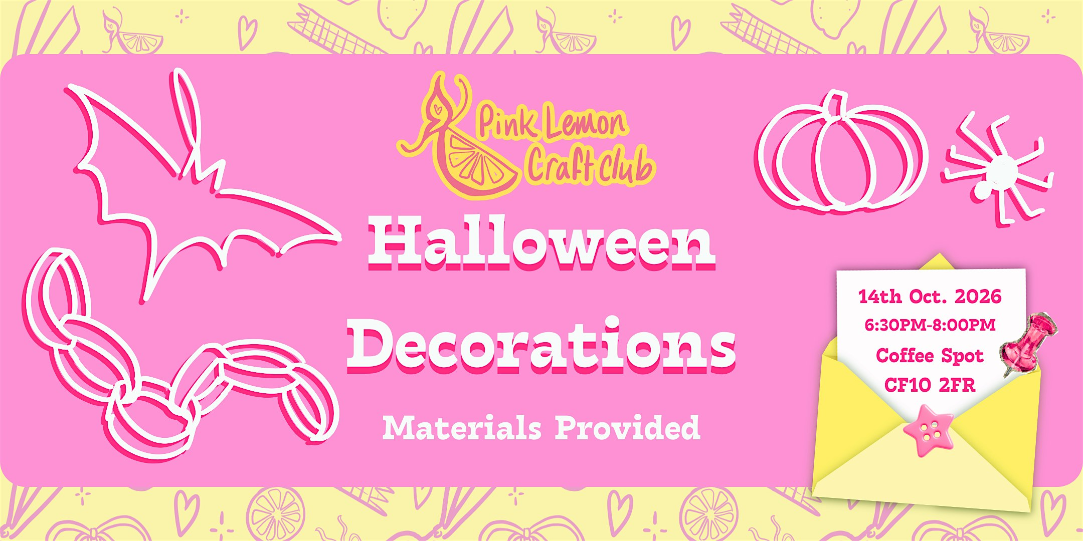 Halloween Decoration Making with Pink Lemon Craft Club | Coffee Spot