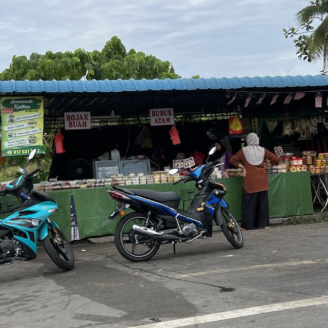 Food street near highway, pasar selasa