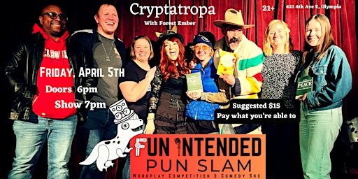 Fun Intended Pun Slam - wordplay competition and comedy show! | Cryptatropa Bar