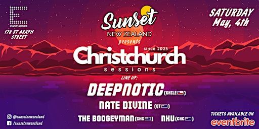 Sunset New Zealand presents CHRISTCHURCH SESSIONS Edition #3 | Engineers Bar