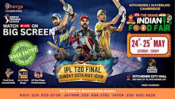IPL 2025 Final Cricket Match Watch Party, Kitchener, On | Kitchener City Hall