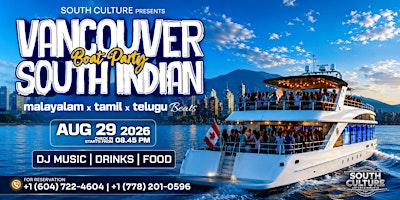 Vancouver South Indian Boat Party | 760 Pacific Blvd