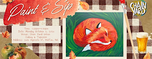 Paint & Sip at Chain Yard Urban Cider & Taproom | Chain Yard Urban Cidery & Taproom