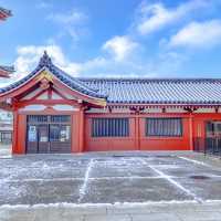 雪の翌朝の浅草・五重塔