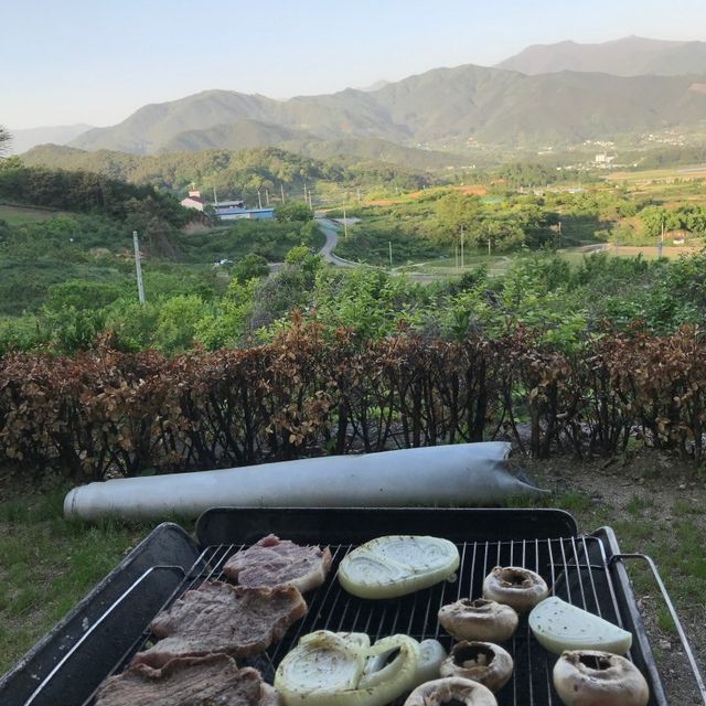 지리산이 보이는 감성숙소 시골 매력을 느낀 노고마주