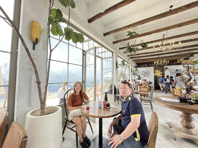 Cafe with stunning view of Mount Batur
