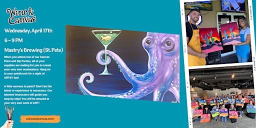 St Pete Beach Paint and Sip – Octopus Martini | Mastry's Brewing Co