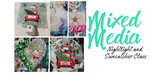 Mixed Media Night Light or Suncatcher Class - 12/2 | The Salty Mermaid Art