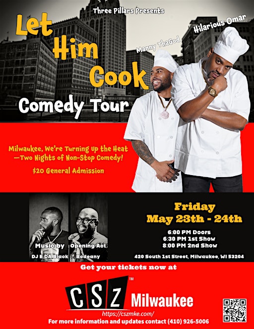 Let Him Cook Tour ft. Hilarious Omar & Manny Thagod Hosted by Bodeany | ComedySportz Milwaukee