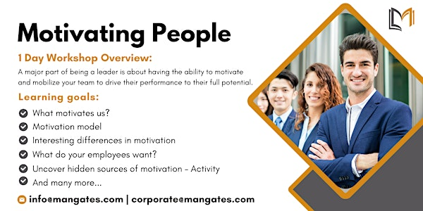 Motivating People 1 Day Training in Oshawa | For venue details reach us at: info@mangates.com