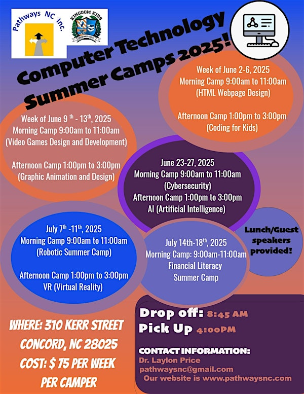 Kingdom  Kids and Pathways NC  Inc. "HANDS-ON" Robotics and VR Summer Camp | 310 Kerr St NW