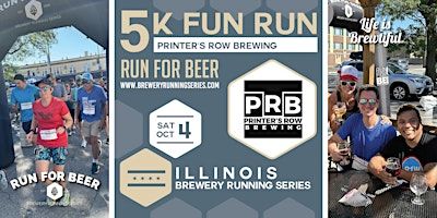 5k Beer Run x Printer's Row Brewing | 2025 Illinois Brewery Running Series | Printer's Row Brewing