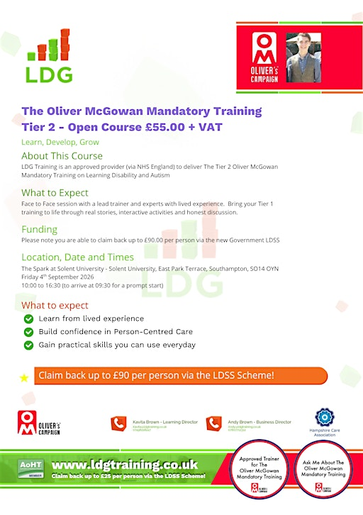 Tier 2 Oliver McGowan Mandatory Training on Learning Disability and Autism | The Spark Building