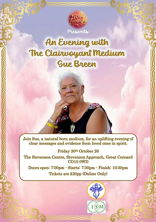 An Evening with The Clairvoyant Medium Sue Breen | The Stevenson Centre