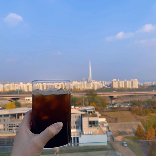 잠실롯데타워뷰! 주차가능카페 앙떼띠