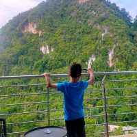 beautiful formation of limestone hills view