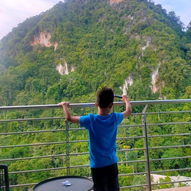 beautiful formation of limestone hills view