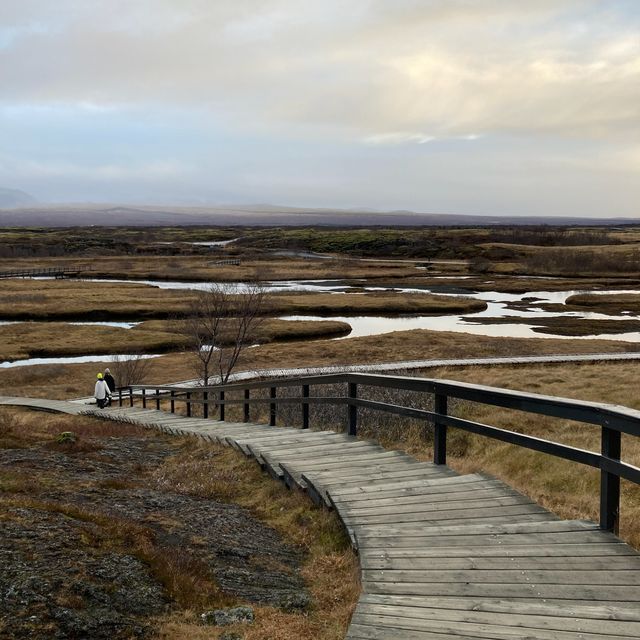 Between North American and Eurasian Plates 