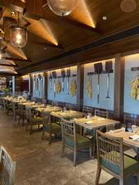 Eating in real Farmhouse break buffet cool env