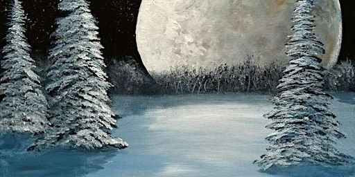 Full Snow Moon, a PAINT & SIP EVENT with Lisa | Littleton Studio School, Ammonoosuc Street, Littleton, NH, USA