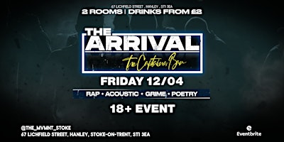 The MVMNT Presents: The Arrival | Captain's Bar, Lichfield Street, Hanley, Stoke-on-Trent, UK