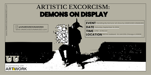 ‘Handling My Demons’ Solo Art Show by UNAROUSED UNAMUSED | 1821 W Hubbard St suite 209