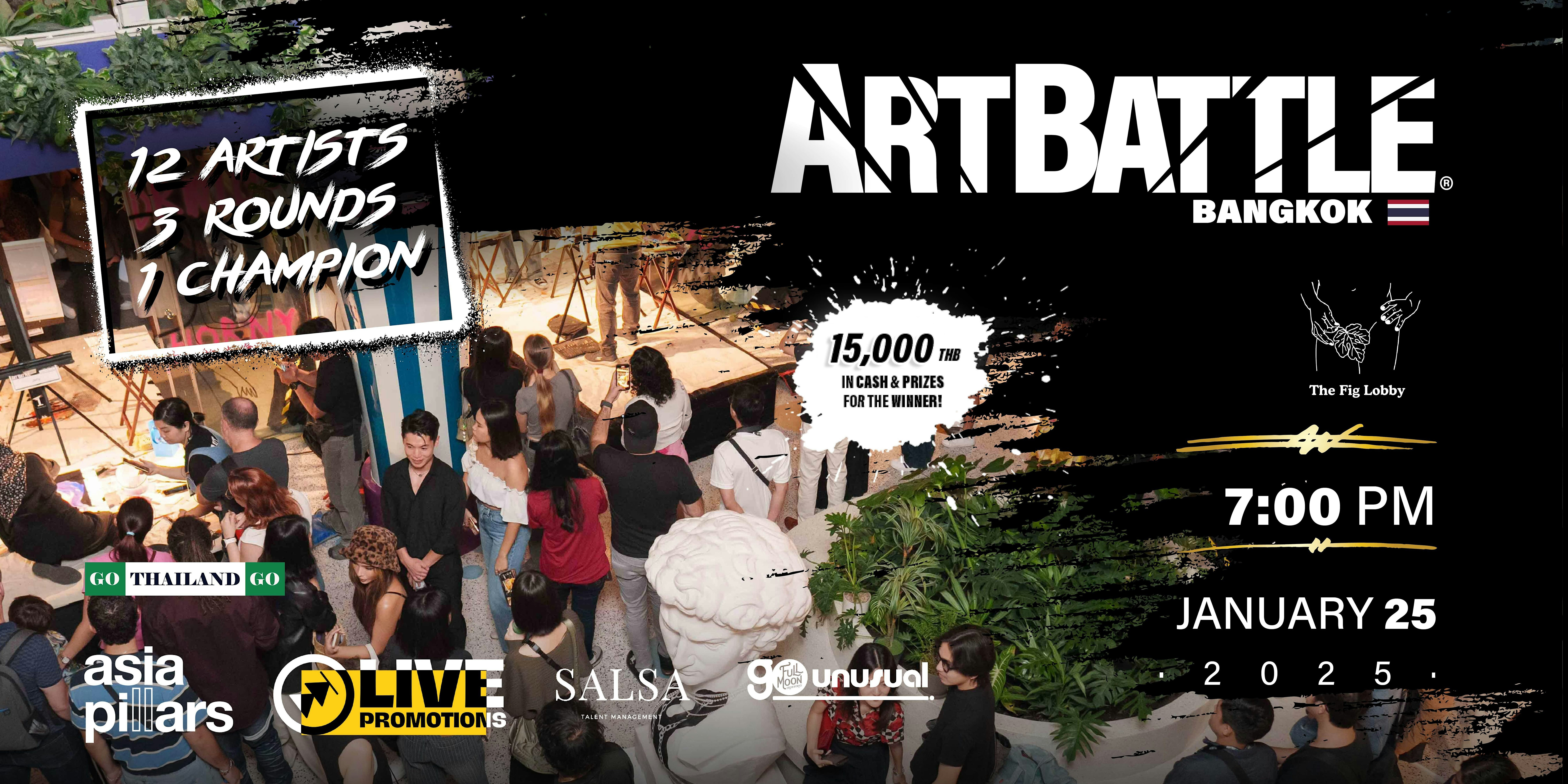 Art Battle Bangkok - January 25, 2025 | The Fig Lobby Bangkok