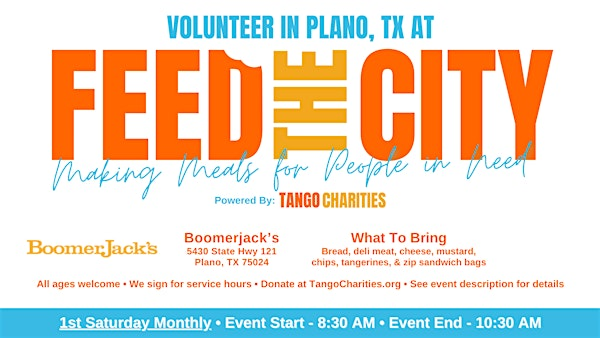 Feed The City Plano: Making Meals for People In Need | BoomerJack's Grill