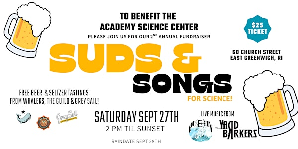 Suds & Songs for Science | Academy Science Center