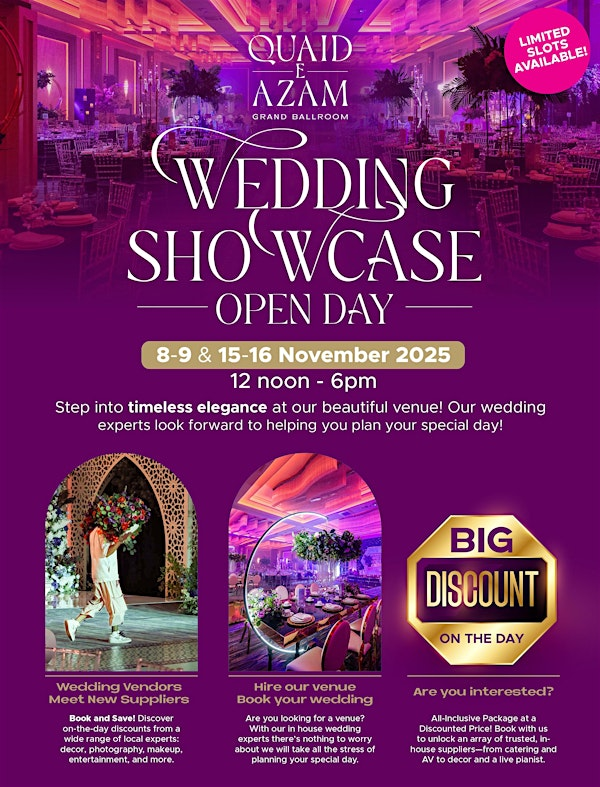 The Quaid-e-Azam Wedding Showcase | Quaid-E-Azam Grand Ballroom