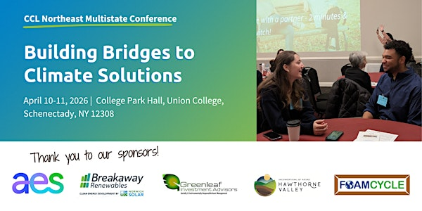 2026 CCL NE Multistate Conference: Building Bridges to Climate Solutions | Union College