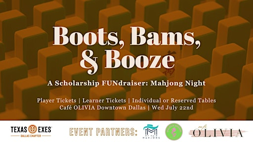 Boots, Bams, & Booze: It's Mahjong Night! | Café OLIVIA