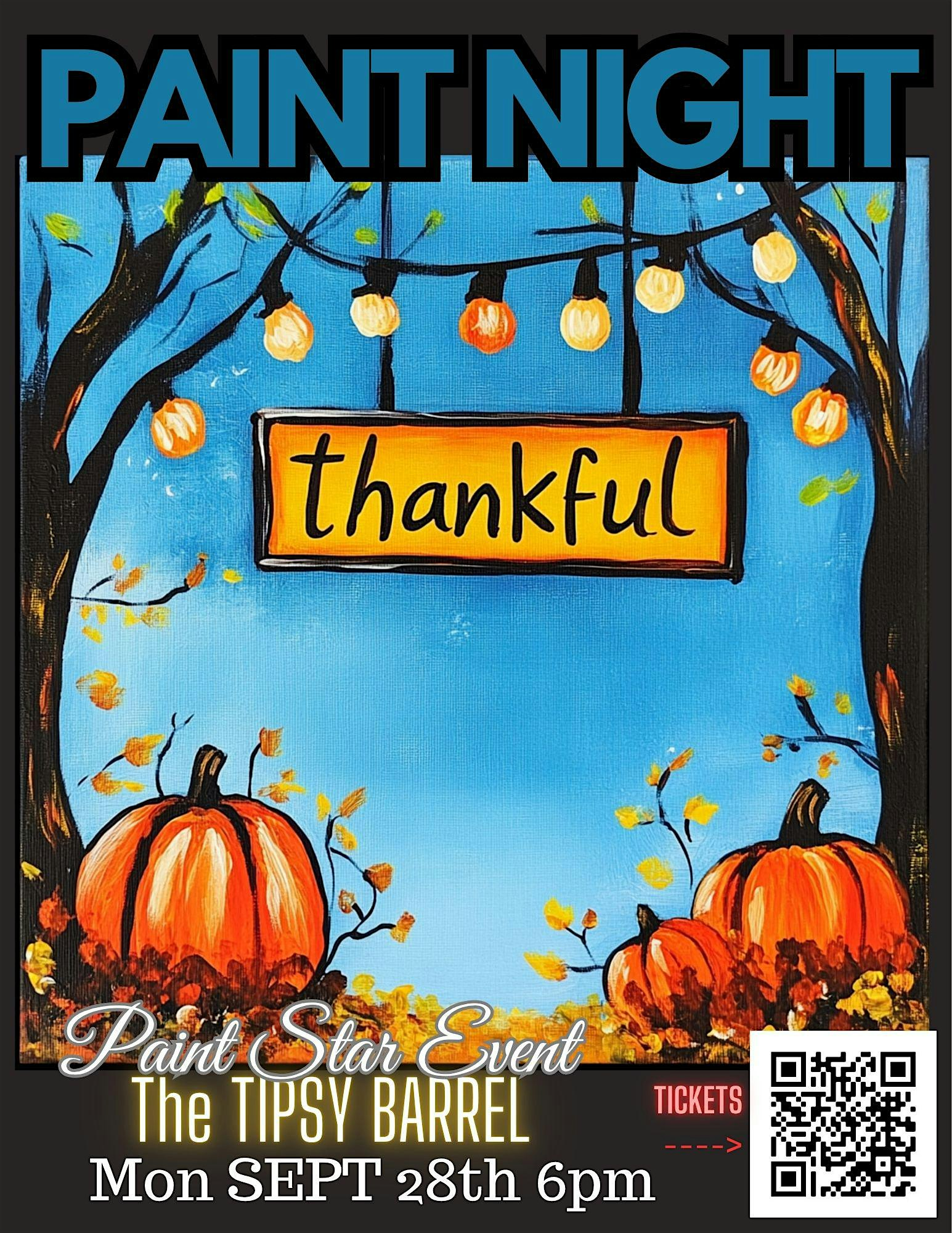 Thankful Paint Night- Exclusive to Tipsy Barrel Pub in Abbotsford | The Tipsy Barrel Pub