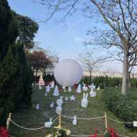Ma On Shan park with festive decorations 